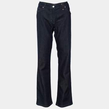 Pre Owned Fendi Blue Denim Boot Cut Jeans M/Waist 32"