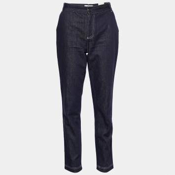 Pre Owned Fendi Blue Denim Fendimania Skinny Fit Jeans M Waist 30"