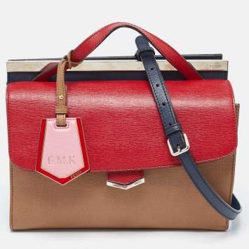 مملوكة مسبقًا Fendi Tri Color Leather Small Demi Jour Top Handle Bag