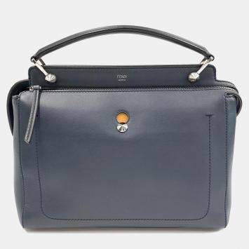 مملوكة مسبقًا Fendi Blue Leather Dotcom Top Handle Bag
