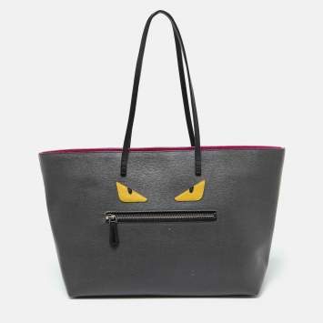 Pre Owned Fendi Tri Color Leather Monster Roll Tote