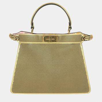 Pre Owned Fendi Gold pink Versace Shoulder Bag