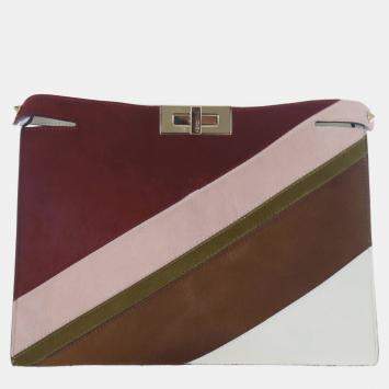 Pre Owned Fendi Pony Hair Peekaboo Clutch