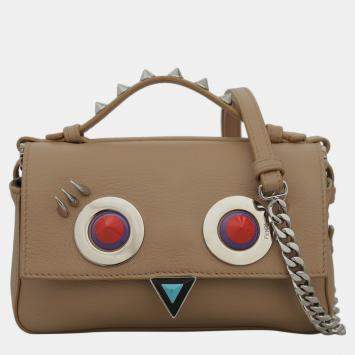 Pre Owned Fendi Hypnoteyes Double Micro Baguette Crossbody Bag