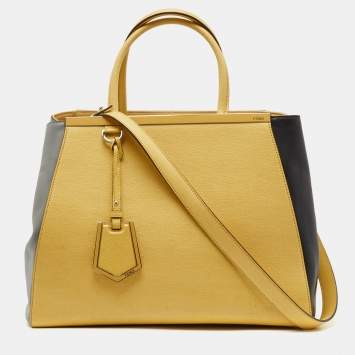 Pre Owned Fendi Tricolor Leather Medium 2Jours Tote