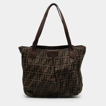 Pre Owned Fendi Brown/Tobacco Zucca Canvas Grande Shopper Tote