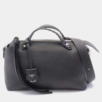 Pre Owned Fendi Black Leather By The Way Selleria Medium Handbag