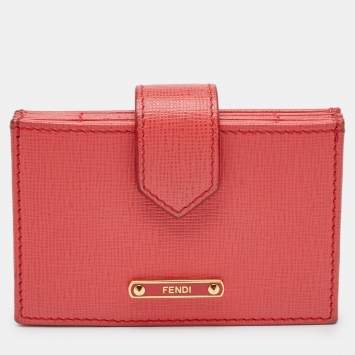 Pre Owned Fendi Multicolor Leather Elite Accordion Card Case