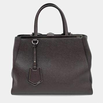 Pre Owned Fendi Brown Leather Toujour Medium Satchel Bag
