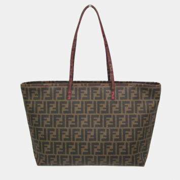 Pre Owned Fendi Brown PVC Zucca Tote Bag