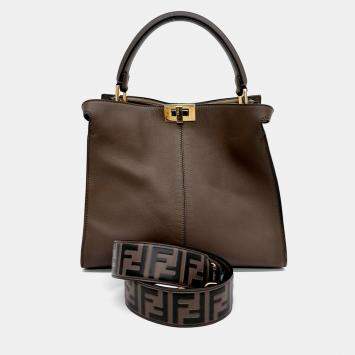 Fendi Brown Leather Peekaboo XLite Medium bag