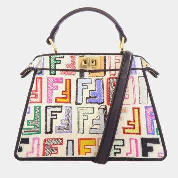 Fendi Peekaboo Iseeu Petite Handbag Canvas