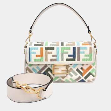 Fendi Multicolor Fabric Baguette Bag