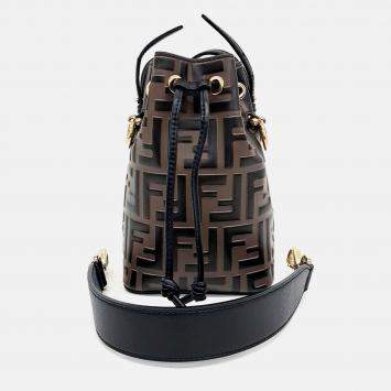 Pre Owned Fendi Montrezo Bucket Bag Mini