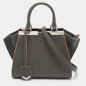 Pre Owned Fendi Etain Leather Mini 3Jours Tote