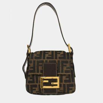 Pre Owned Fendi Brown Zucca Handbag