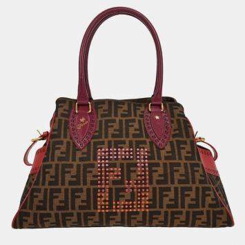 Pre Owned Fendi Brown Zucca Etnico Handbag