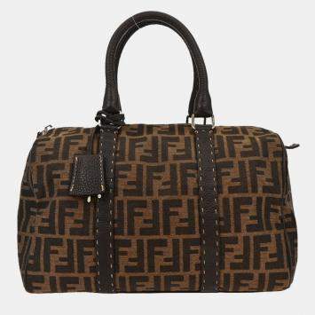 Pre Owned حقيبة فندي زوكا بنية دوفل