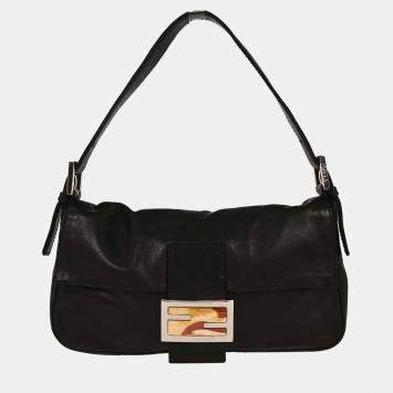 مملوكة مسبقًا Fendi Black Leather Baguette Handbag