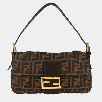 مملوكة مسبقًا Fendi Brown Zucca Baguette Handbag