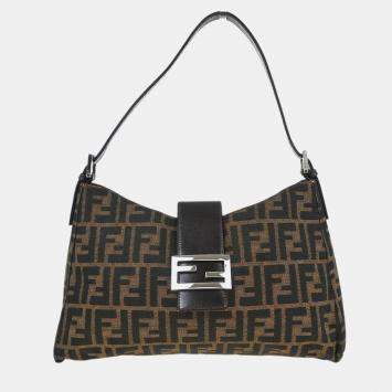 Pre Owned حقيبة فندي زوكا بنية