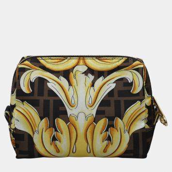 Pre Owned Fendi X Versace Fendace Cosmetic Pouch