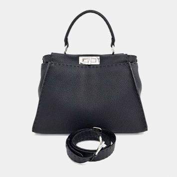 مملوكة مسبقًا Fendi Leather Selleria Peekaboo Regular