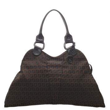 Pre Owned Fendi Zucca Canvas Tote Bag