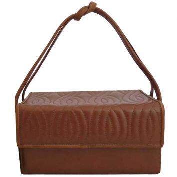 Pre Owned Fendi Brown Vintage Box Clutch Bag