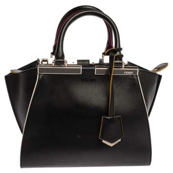 Pre Owned Fendi Black Leather Petite 3Jours Tote