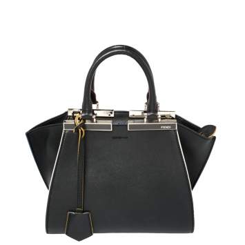 Pre Owned Fendi Black Leather Petite 3Jours Tote