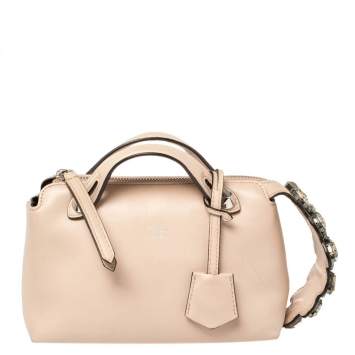 Pre Owned Fendi Beige Leather By The Way Crossbody Bag