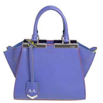 Pre Owned Fendi Lavender Leather Mini 3Jours Tote