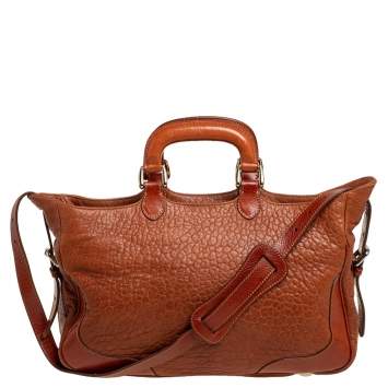 Pre Owned Fendi Brown Leather IT Tote 