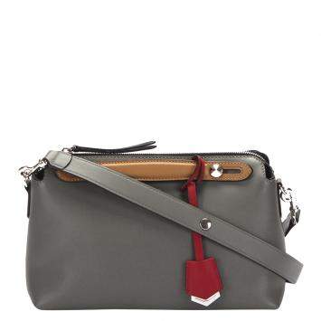 Pre Owned Fendi Grey Leather By The Way Satchel Bag