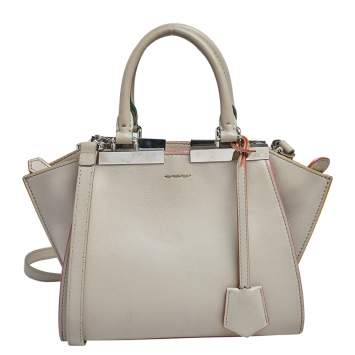 Pre Owned Fendi Beige Leather Petite 3Jours Tote