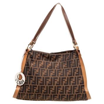 Pre Owned Fendi Tobacco/Brown Zucca Canvas Chef Tote