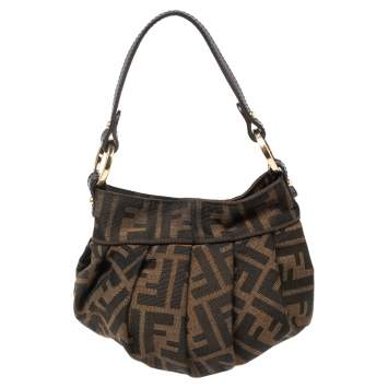 Pre Owned Fendi Tobacco Zucca Canvas Mini Chef Bag