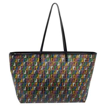 مملوكة مسبقًا Fendi Multicolor Zucca Coated Canvas Large Roll Tote