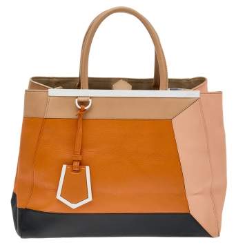 Pre Owned Fendi Multicolor Leather Medium 2jours Tote