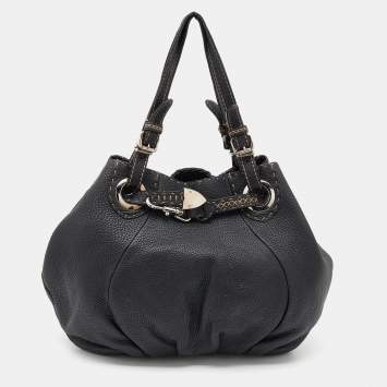 Pre Owned Fendi Black Selleria Leather Shoulder Bag