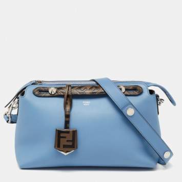 Pre Owned Fendi Blue Leather Small By The Way Shoulder Bag
