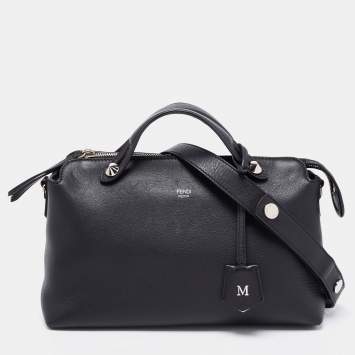 Pre Owned Fendi Black Leather By The Way Medium Bag