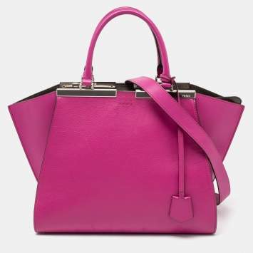 Pre Owned Fendi Pink Leather Medium 3Jours Tote