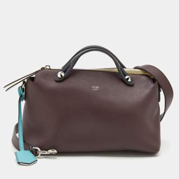 Pre Owned Fendi Tricolor Leather Small By The Way Shoulder Bag