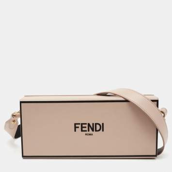 مملوكة مسبقًا Fendi Blush Pink Leather Horizontal Box Crossbody Bag