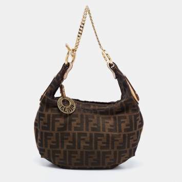 مملوكة مسبقًا Fendi  Brown Zucca Canvas Shoulder Bag