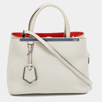 مملوكة مسبقًا Fendi Cream Leather Mini 2Jours Tote 