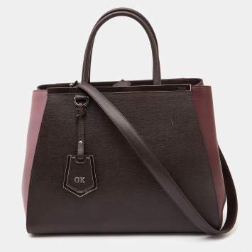 Pre Owned Fendi Tri Color Leather Medium 2Jours Tote