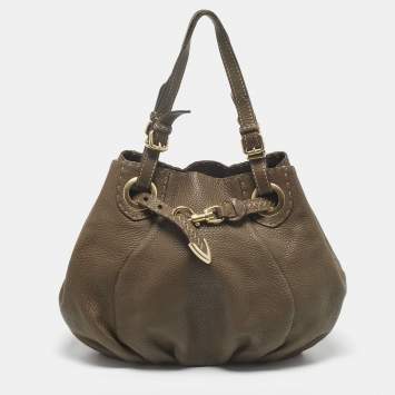Pre Owned Fendi Brown Selleria Leather Hobo